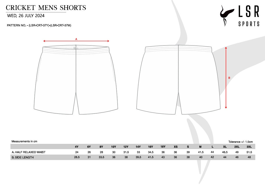 Waroona Warriors Cricket Club- Training Shorts